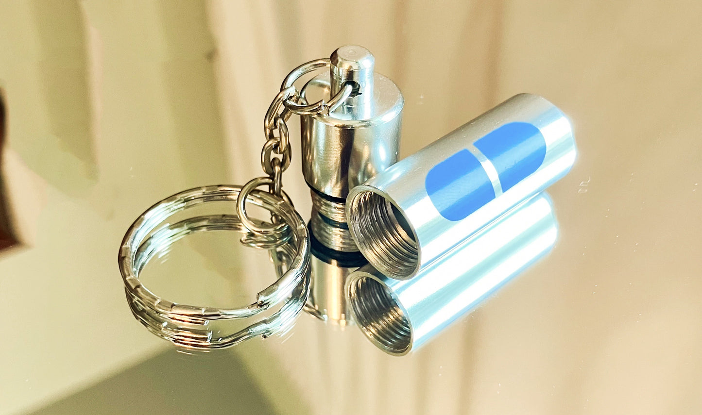 Metal Pill Keychain