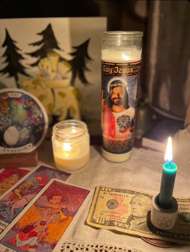 Gay Jesus Candle Decal