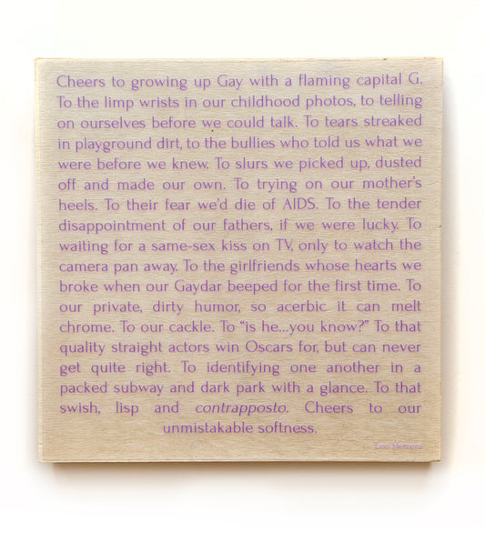 “Cheers to Gay” Wood Panel