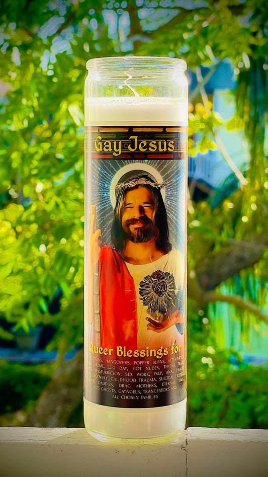 Gay Jesus Candle Decal